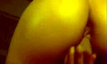 watch this curvy milf slam her shaved pussy with a thick dildo on webcam. she uses toys in stockings for masturbation.