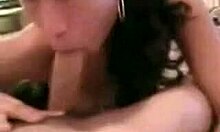 Cute brunette amateur sucks cock in homemade pov