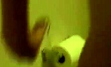 Little 18+ babe sucks shaved pussy with buttplug and vibrator in pov