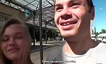 Blonde Girlfriend Gets Ass Licked and Cum on Ass Outdoors