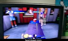 long-haired tattooed bimbo skillfully rides in reverse cowgirl pov