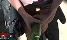 Blonde Girlfriend Gets Ass Licked and Cum on Ass Outdoors