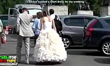 Tramp Holds Tree During Wild Nature Fucking