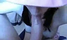 Erotic Little 18+ Bimbo Starts Sucking Very Massive Penis