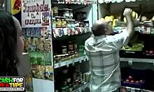 Tramp Holds Tree During Wild Nature Fucking