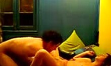 Pretty bimbo sucks big dick on bed