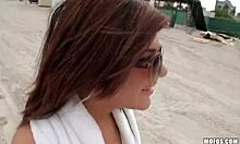 Enticing Slut Shows Tits In Public And Sucks Cock