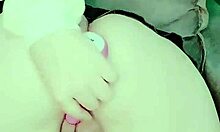 curious girl masturbating with a bunny toy on webcam 😏