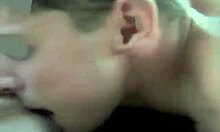 little skank licking cock in backseat