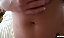 Enticing Slut Shows Tits In Public And Sucks Cock