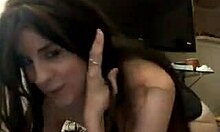 Horny brunette intensely masturbates butt and dildo on webcam