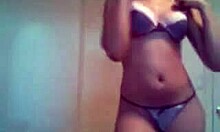 young bimbo on webcam slowly strips her thong, waiting for that hot affair with natural tits bouncing.