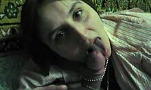 Teen amateur babe sucks cock in POV.