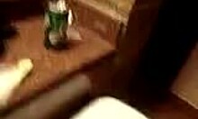 Wicked gal rides in reverse cowgirl on homemade video.