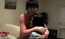 BUBBLY TEEN SHOWING OFF NEW RED LINGERIE