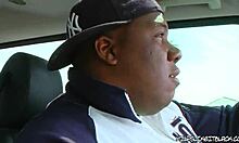 Inked brunette milf engages in interracial blowjob and sideways fucking.