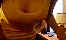 curvy teen preps for porn webcam show. she teases in panties