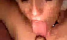 Happy Tramp Slurps Warm Sperm Like Hot Pudding