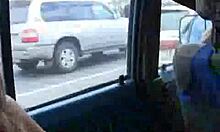 I flash my big breasts in the car, feeling so brave