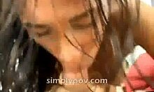 Watch this delightful bimbo give an intense blowjob to her boyfriend!