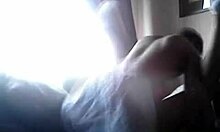 With camera on, he fucks her doggy style on the bed