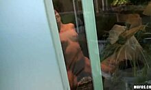 Watch this pierced slut in the middle of threesome.