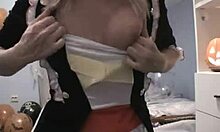 Blonde in pirate costume on webcam hopes for an intimate encounter