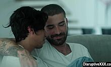 Young twink loses virginity to older lover in bareback assfucking