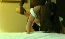 naughty white babe taking that black dick deep in bed