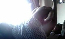 With camera on, he fucks her doggy style on the bed