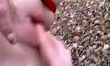 Outdoor brunette prostitute sucks cock and gets fucked!