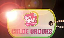 Blonde girlfriend performs doggystyle blowjob and swallows cum