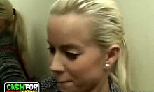 Filthy slut plays with dildo in bath.