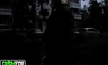 Wet brunette girlfriend blows guy in shower