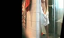 Ever spied on a kinky European chick showering her wet body?