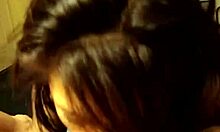 oriental gf tells story of hot slut sucking penis on bed