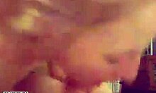 gal with tears in her eyes gives nice blowjob