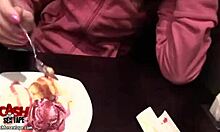 Lecherous Babe Flashing Holes And Playing