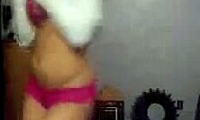 sexy slutty girlfriend dances in her stylish webcam outfit