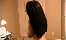 This teen hussy is feasting on dildo in stockings before webcam 😍