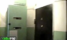 amateur cutie eating sandwich and playing with partner