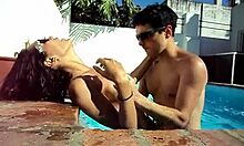 Big Tits Latina Teases Boyfriend by the Pool