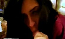 Cute Housewife Devours Man's Cock in POV Blowjob