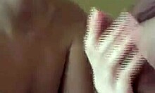 This hairy guy gets a hot blowjob from an experienced 18+ chick in lingerie.