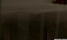 Wow, Check This Astonishing Chick Sucking on Her Brown Sofa!