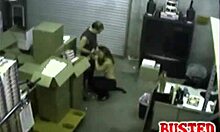 Young eager girl drops to knees for colleague’s hard cock at work