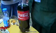 Beautiful doll with a tongue happily felates in 69 position