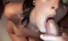 Babe Sucks Curvy Cock With Eyes Closed
