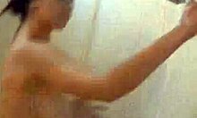 natural 18 yo washes curvaceous body in shower