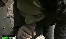 amateur cutie eating sandwich and playing with partner